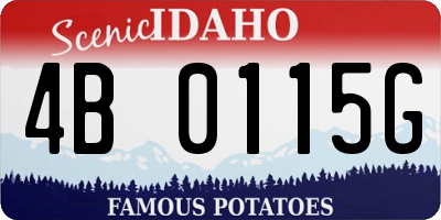 ID license plate 4B0115G