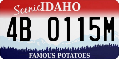 ID license plate 4B0115M
