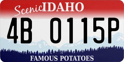 ID license plate 4B0115P