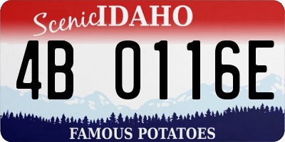 ID license plate 4B0116E
