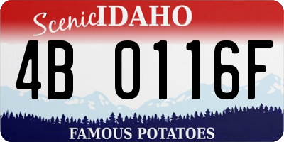 ID license plate 4B0116F