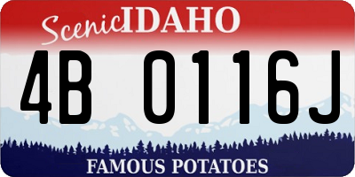ID license plate 4B0116J