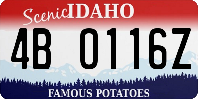 ID license plate 4B0116Z