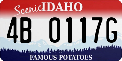 ID license plate 4B0117G