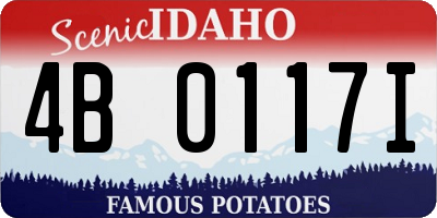 ID license plate 4B0117I
