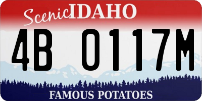 ID license plate 4B0117M