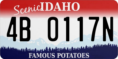 ID license plate 4B0117N