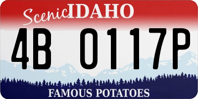 ID license plate 4B0117P