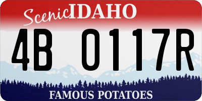 ID license plate 4B0117R