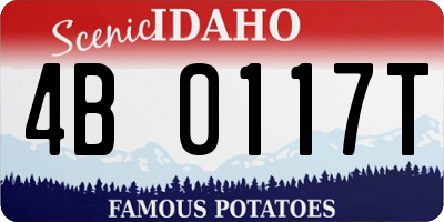 ID license plate 4B0117T