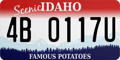 ID license plate 4B0117U
