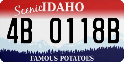 ID license plate 4B0118B