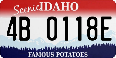 ID license plate 4B0118E
