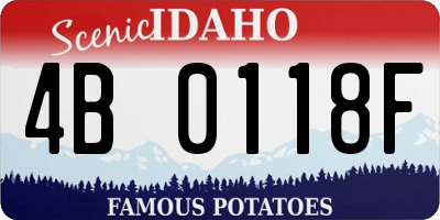 ID license plate 4B0118F