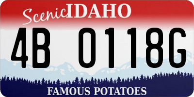 ID license plate 4B0118G