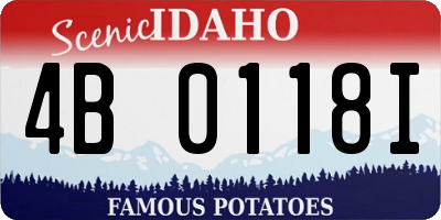ID license plate 4B0118I