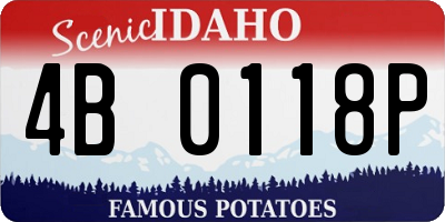 ID license plate 4B0118P