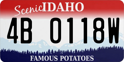 ID license plate 4B0118W