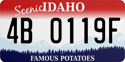 ID license plate 4B0119F