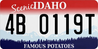 ID license plate 4B0119T