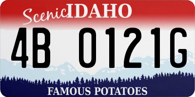ID license plate 4B0121G
