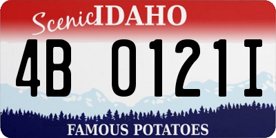 ID license plate 4B0121I