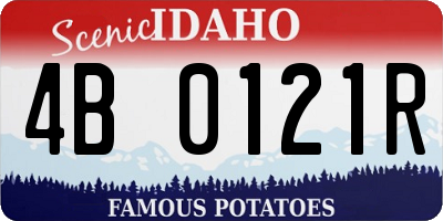 ID license plate 4B0121R