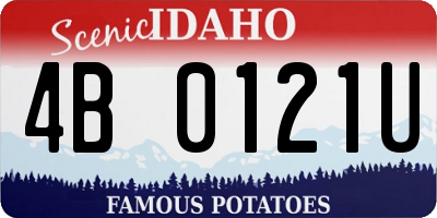ID license plate 4B0121U