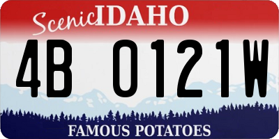ID license plate 4B0121W