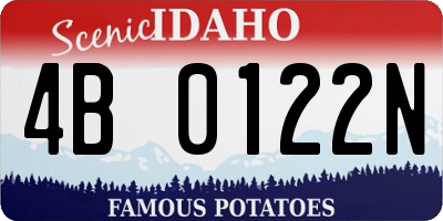 ID license plate 4B0122N