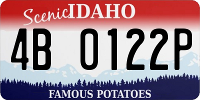 ID license plate 4B0122P