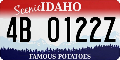 ID license plate 4B0122Z