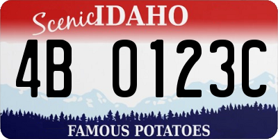 ID license plate 4B0123C