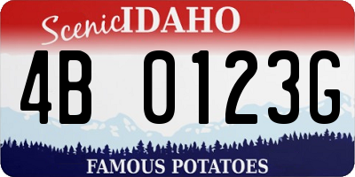 ID license plate 4B0123G