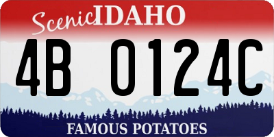 ID license plate 4B0124C