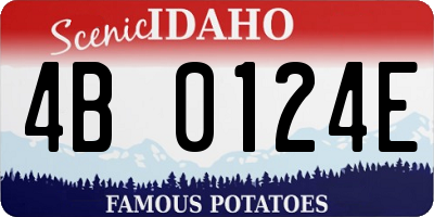 ID license plate 4B0124E