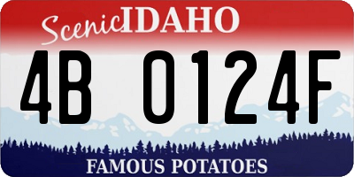 ID license plate 4B0124F