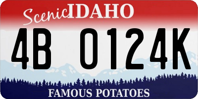 ID license plate 4B0124K