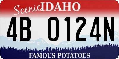 ID license plate 4B0124N