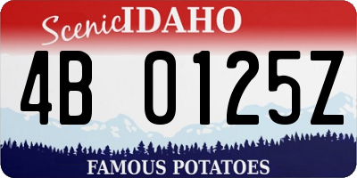 ID license plate 4B0125Z