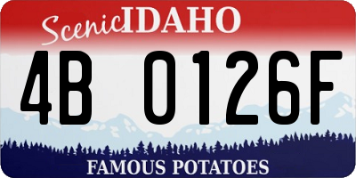 ID license plate 4B0126F