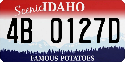 ID license plate 4B0127D