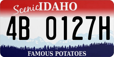 ID license plate 4B0127H