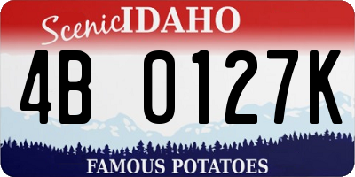 ID license plate 4B0127K