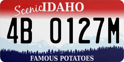ID license plate 4B0127M