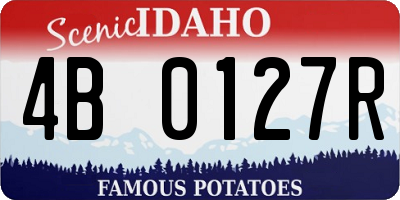 ID license plate 4B0127R