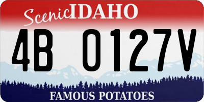 ID license plate 4B0127V