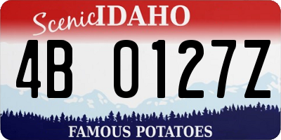 ID license plate 4B0127Z