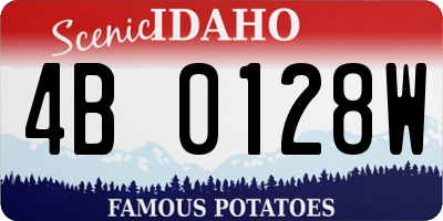 ID license plate 4B0128W