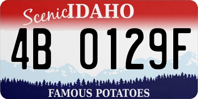 ID license plate 4B0129F